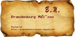 Brandenburg Mózes névjegykártya