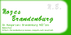 mozes brandenburg business card